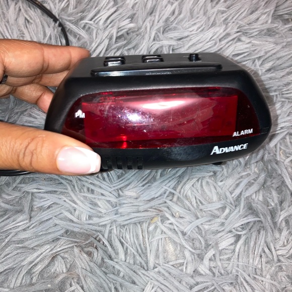 Black Battery Operated Alarm Clock 4” Wide - Picture 2 of 6